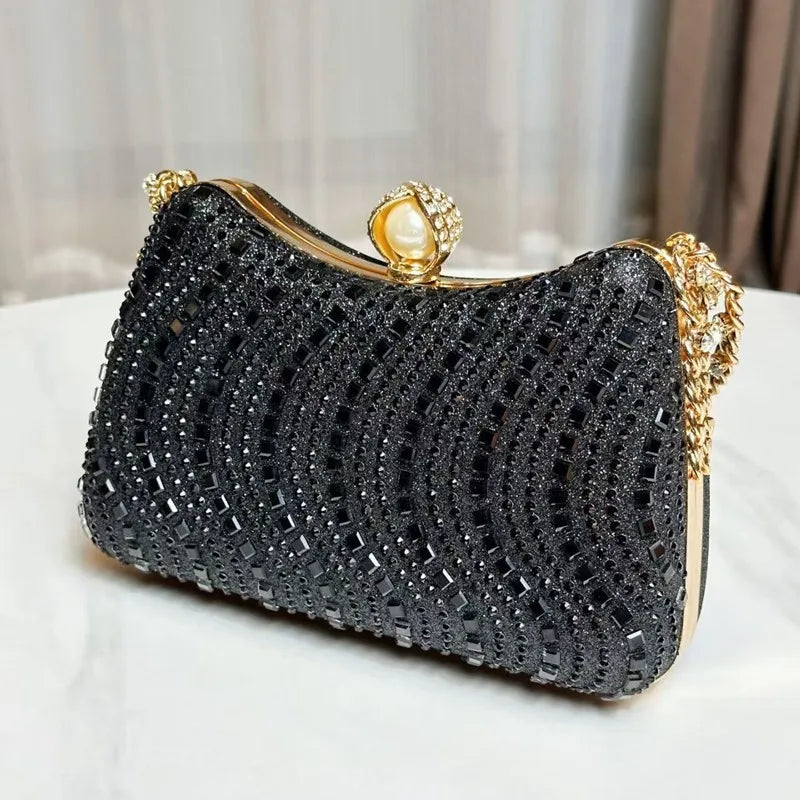 Royal Diamond & Pearl Evening Clutch