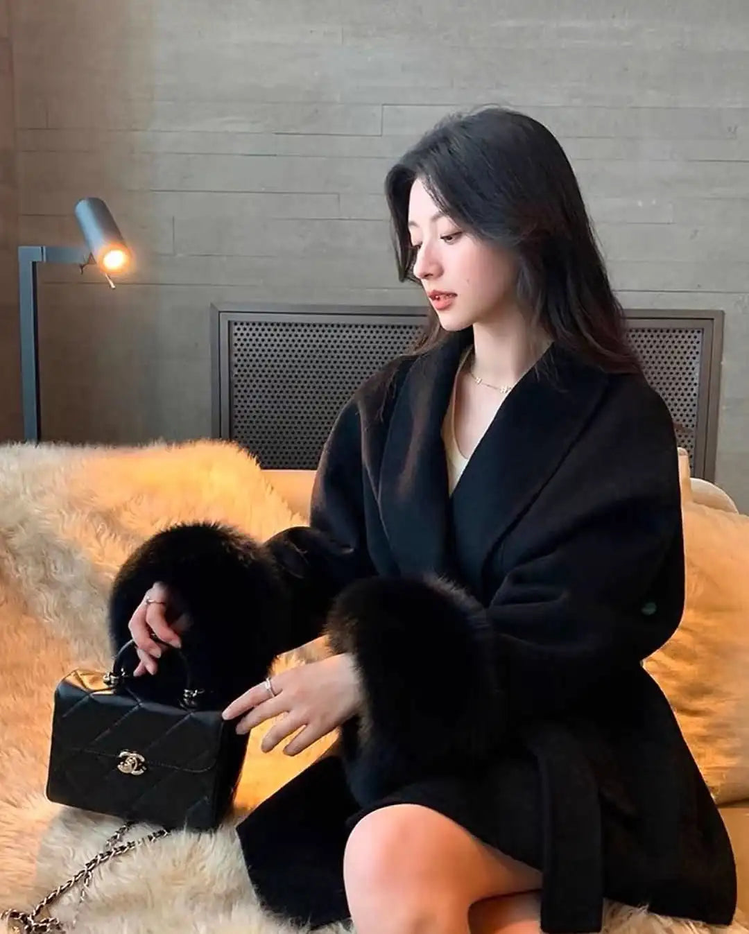 The Noir Prestige Fur Coat
