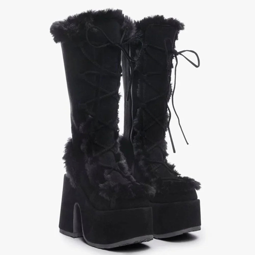 The Dark Fur Gothic Boots