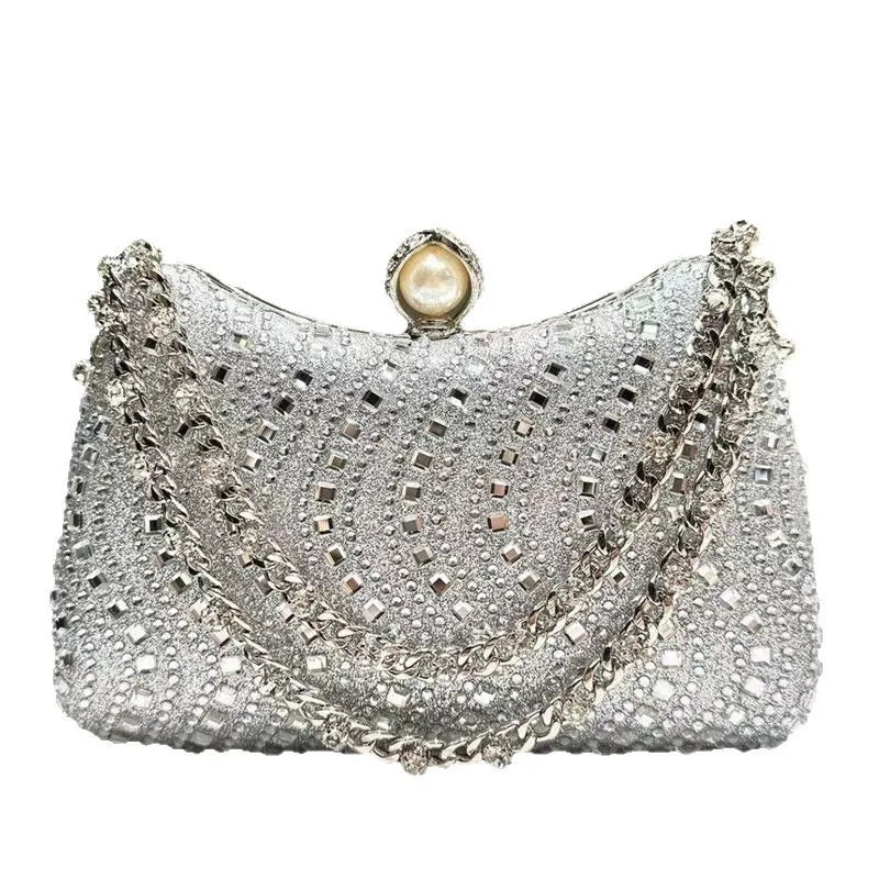 Royal Diamond & Pearl Evening Clutch