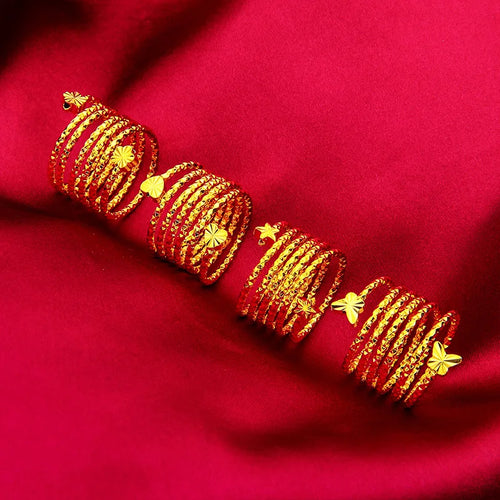 ANIID 24k Gold Dubai Flower Ring