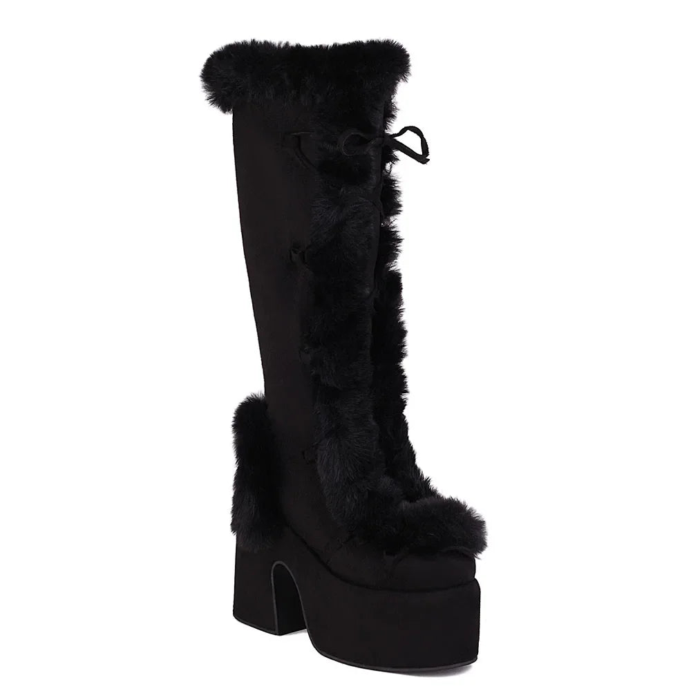 The Dark Fur Gothic Boots
