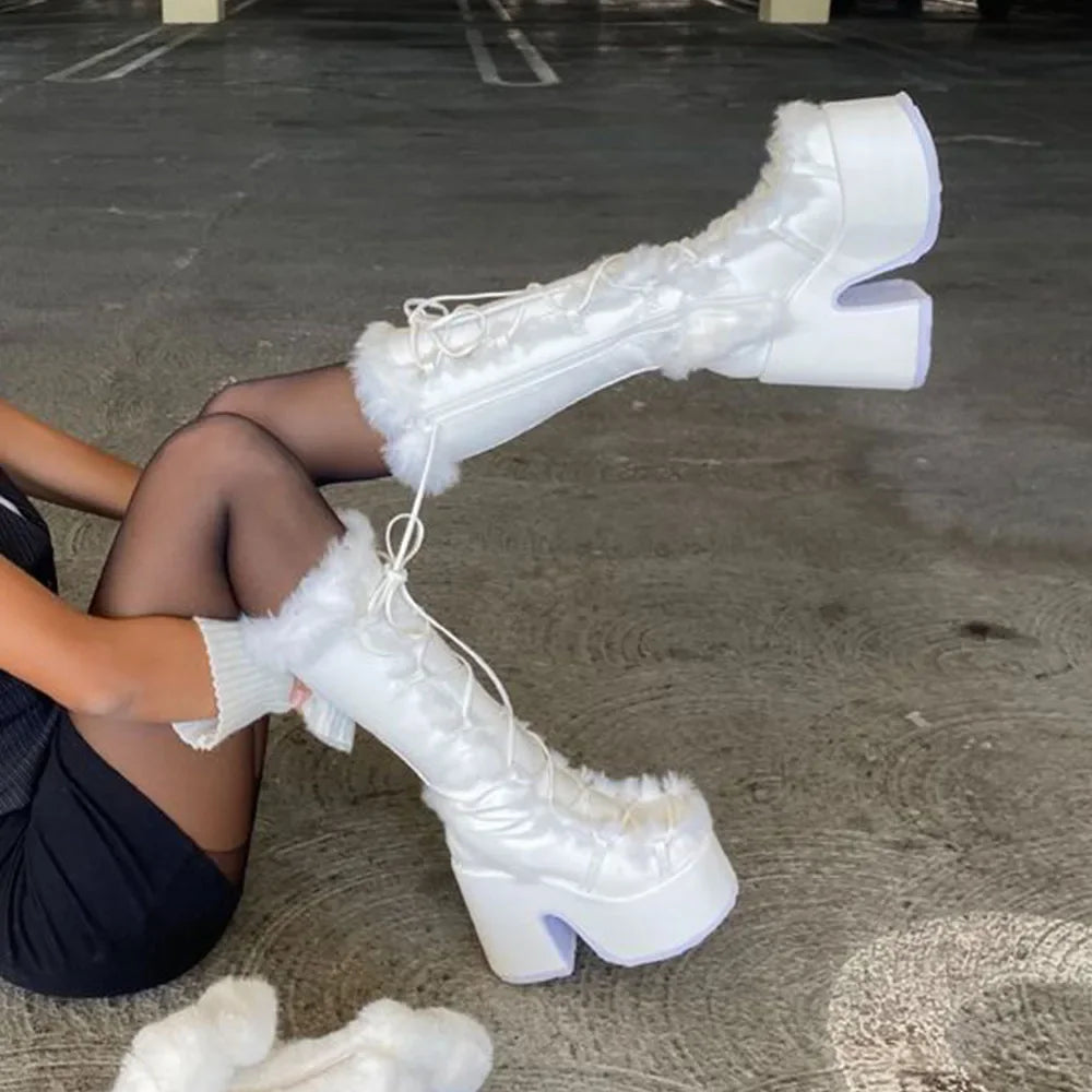 The Dark Fur Gothic Boots