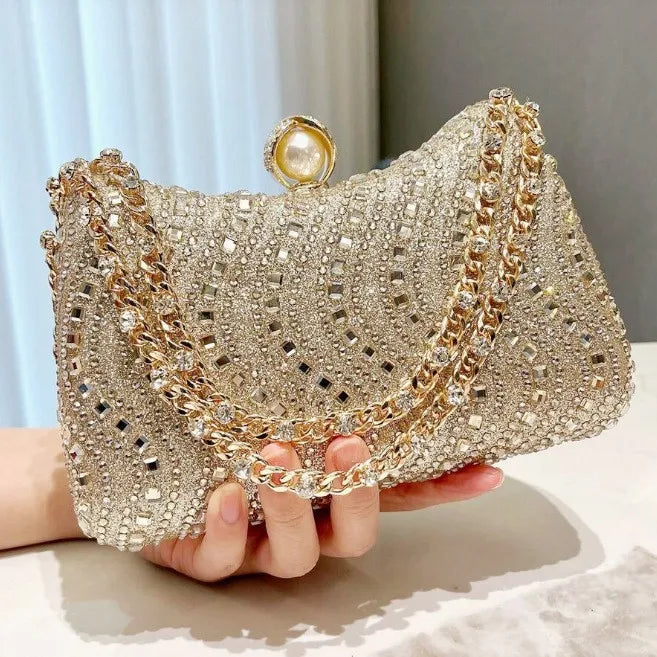 Royal Diamond & Pearl Evening Clutch