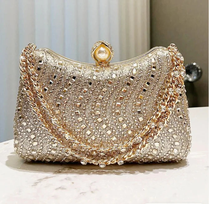 Royal Diamond & Pearl Evening Clutch