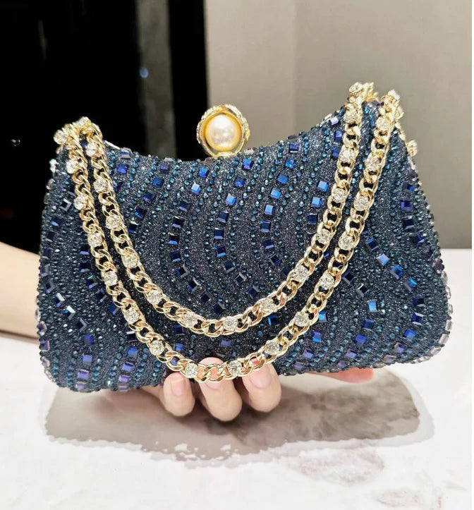 Royal Diamond & Pearl Evening Clutch