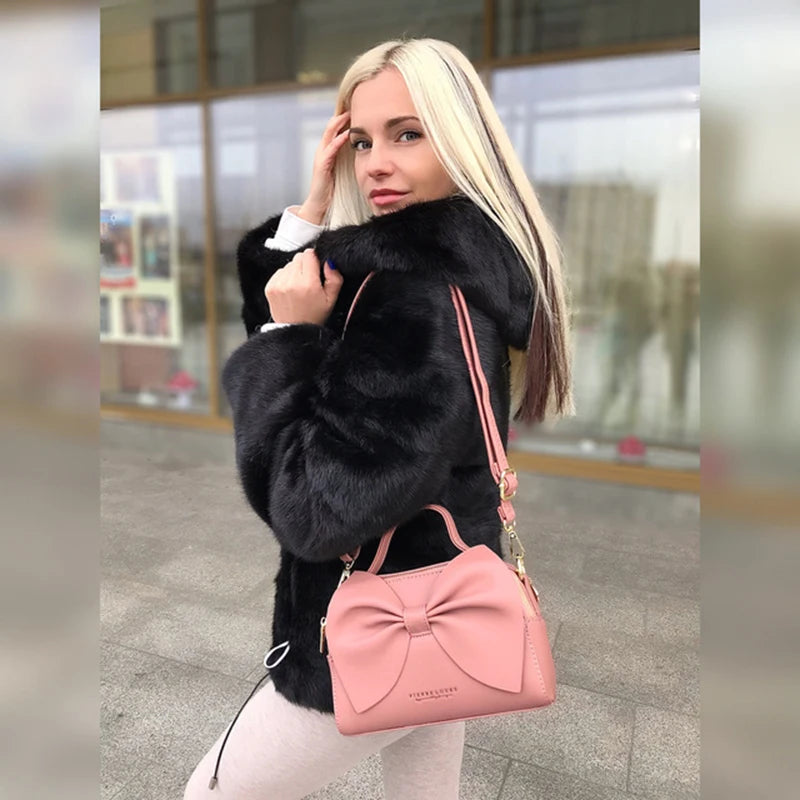 Victoria Bow Boston Handbag